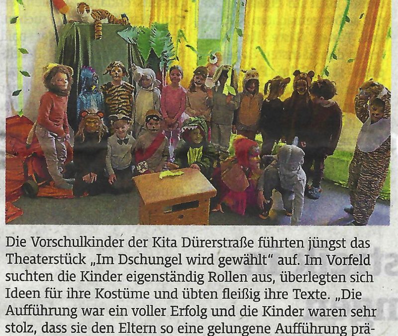 Aufführung der Vorschulkinder