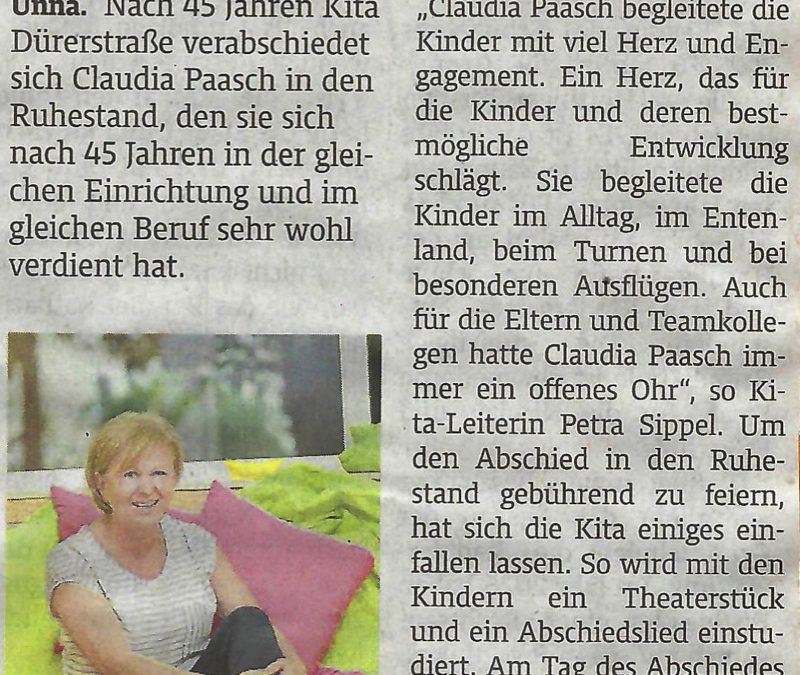 Abschied von Claudia Paasch